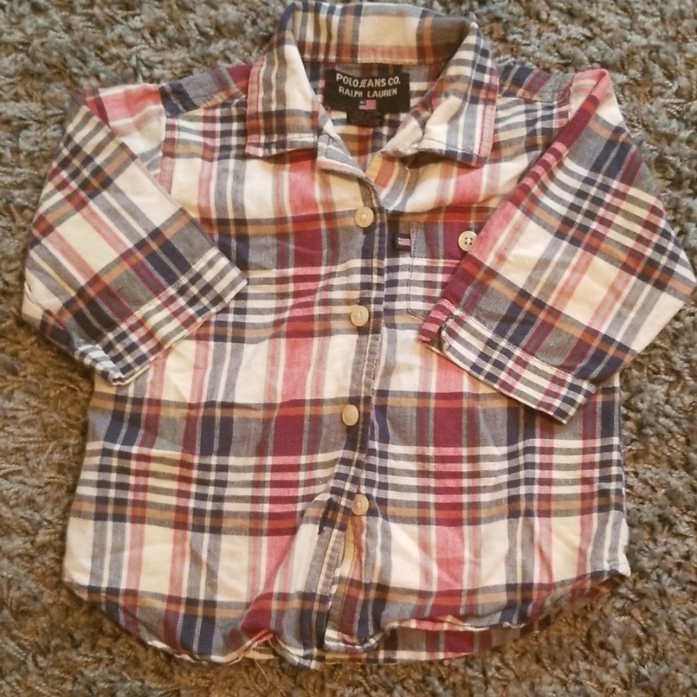 3/4 sleeve Ralph Lauren button up